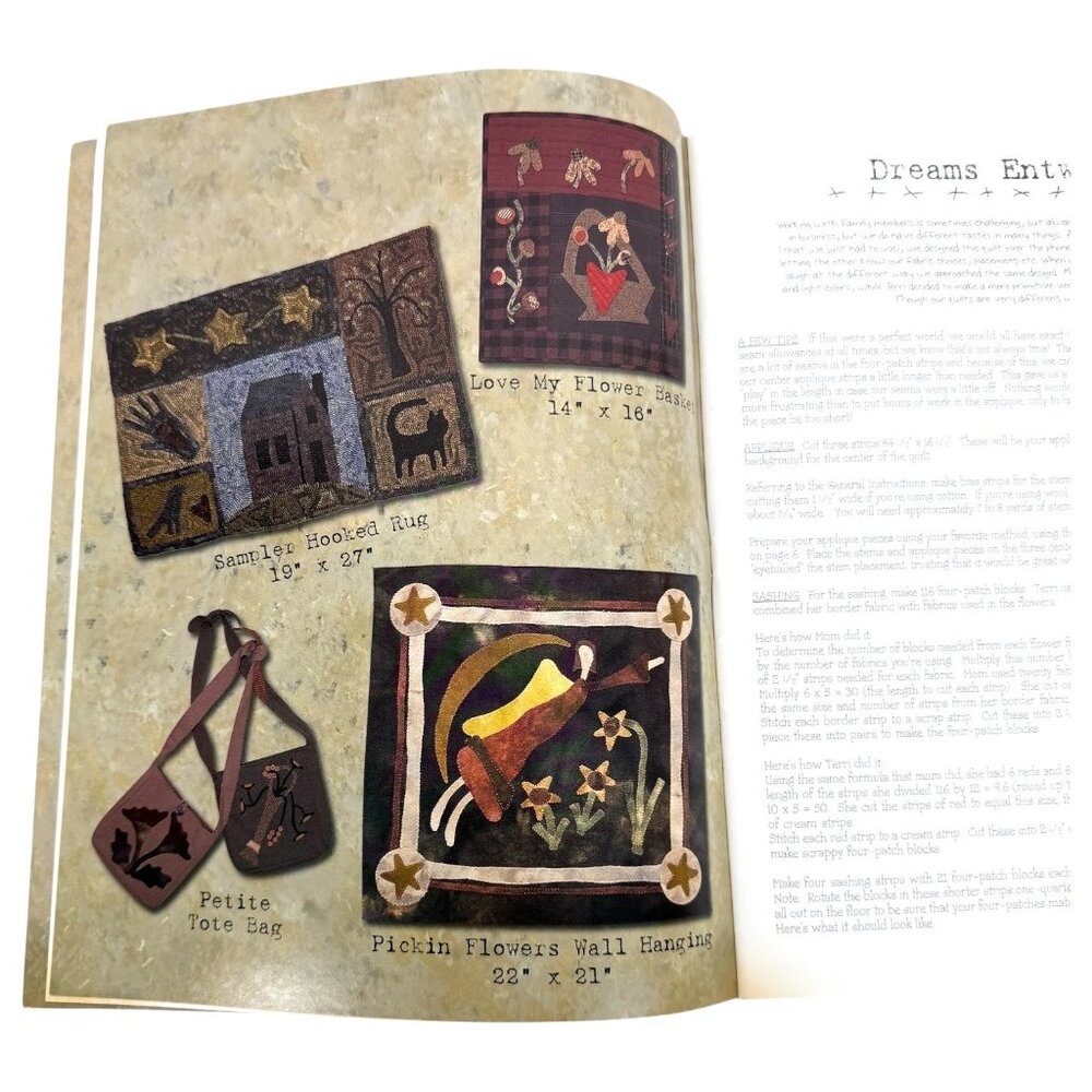 Woolgathering By Whimsicals Quilt Pattern Book Terri Degenkolb Appliqué Vintage - Picture 6 of 10